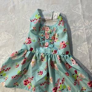 Floral Pet Dress with Ruffle Accents